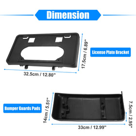 X AUTOHAUX license plate bracket front angle demonstrating sturdy mount