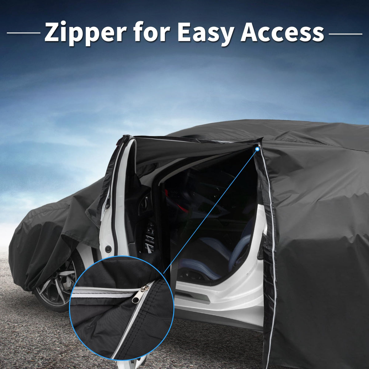 X AUTOHAUX 210D-PU fabric texture showing waterproof protection