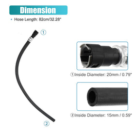 X AUTOHAUX packaged heater hose including protective fittings for safe delivery