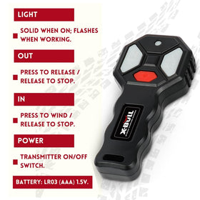X-BULL labeled wiring leads detail for quick, clear battery and motor connections