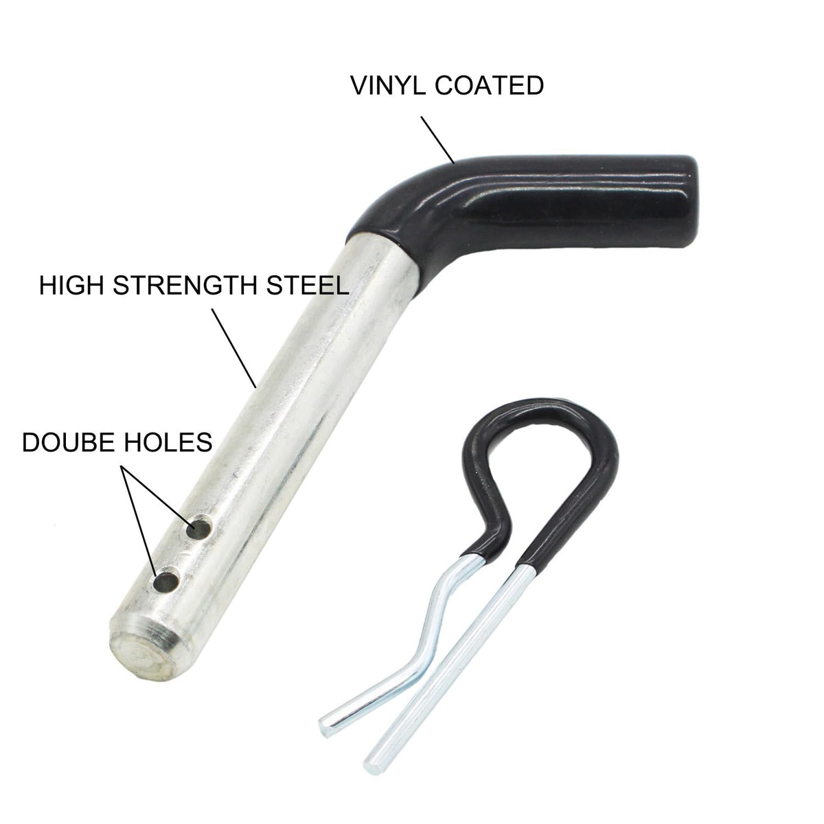 X-Haibei pin beside ruler showing 1/2 inch diameter and length for sizing clarity