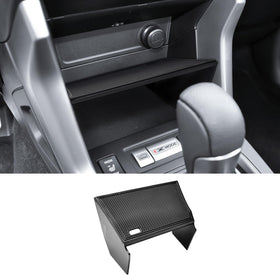 X-TKER front console shelf overview showing neat two-tier storage and easy access