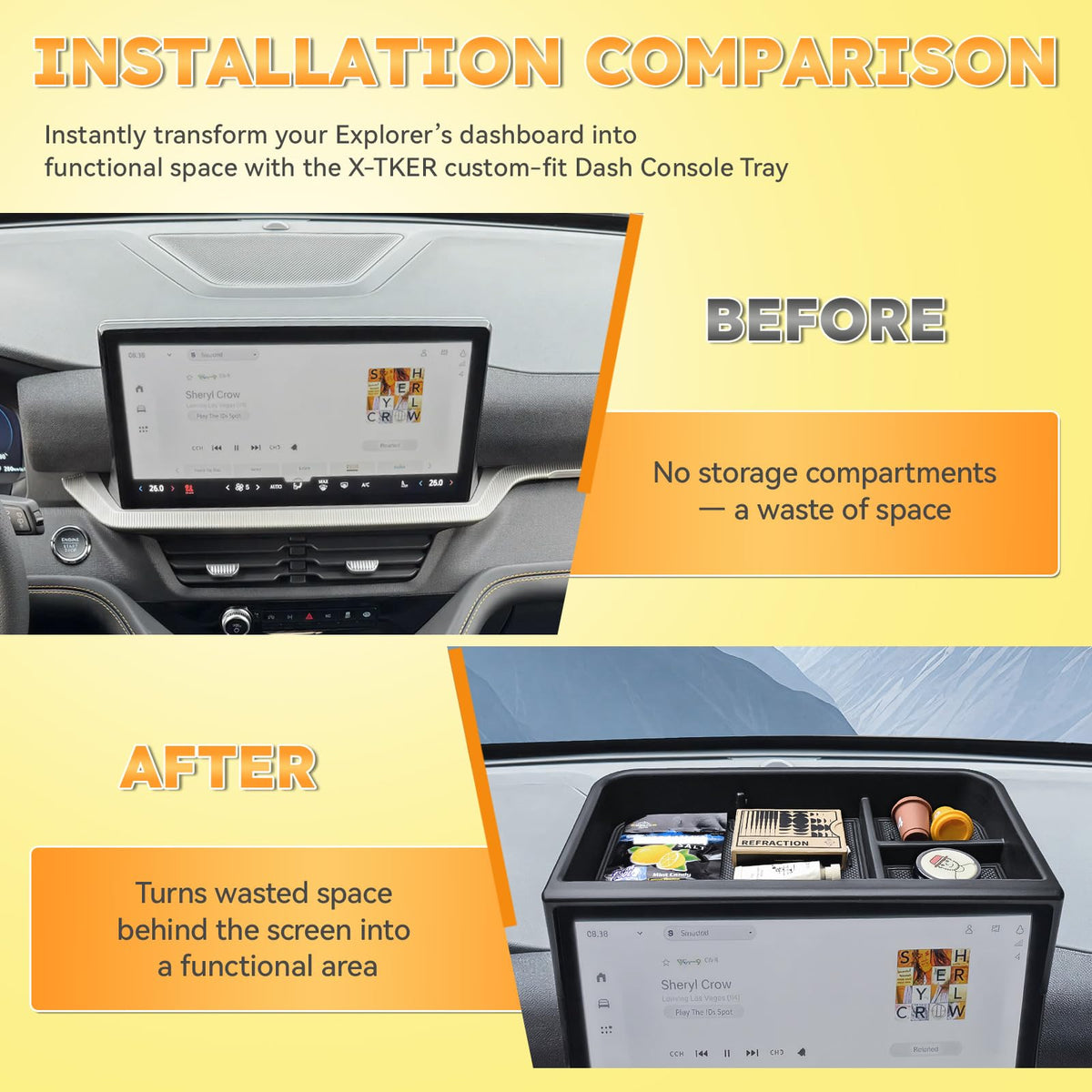 X-TKER installed with sunglasses demonstrating convenient reachability