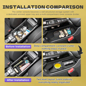 X-TKER lower tray compartments detail keeping items separated benefit