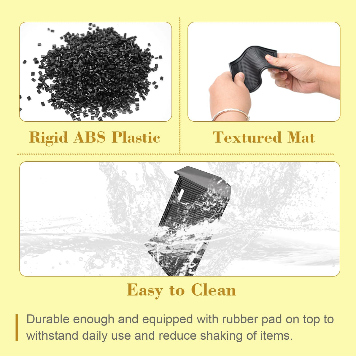 X-TKER ABS material and matte finish detail for durable, low-glare interior match