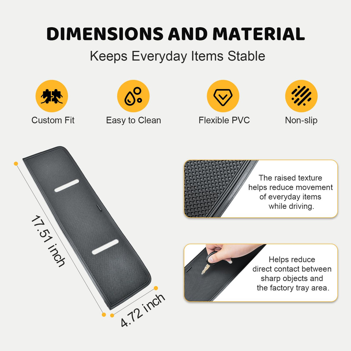X-TKER pre-cut holes aligning with factory tray for convenience