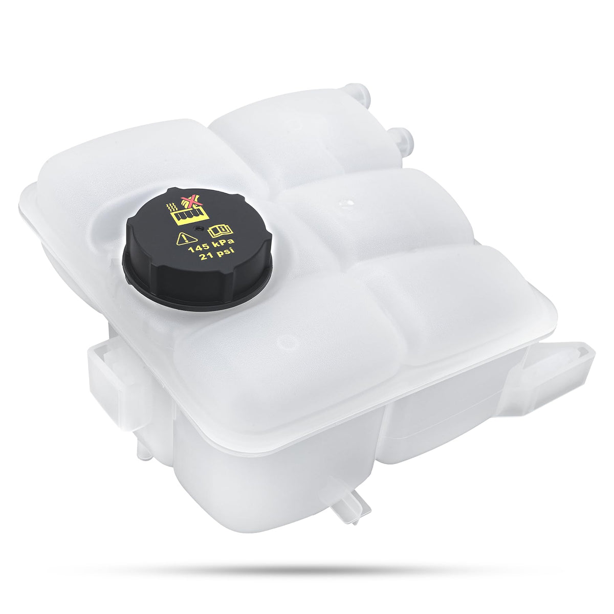 X4XZ coolant reservoir front view showing fit and durability benefit