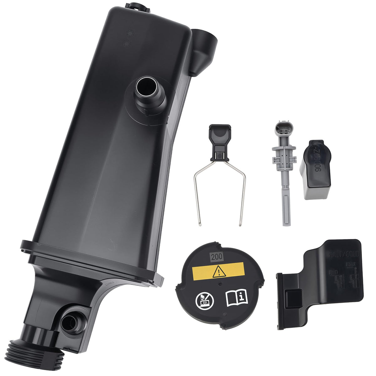 X4XZ coolant reservoir front view showing fit and alignment benefits
