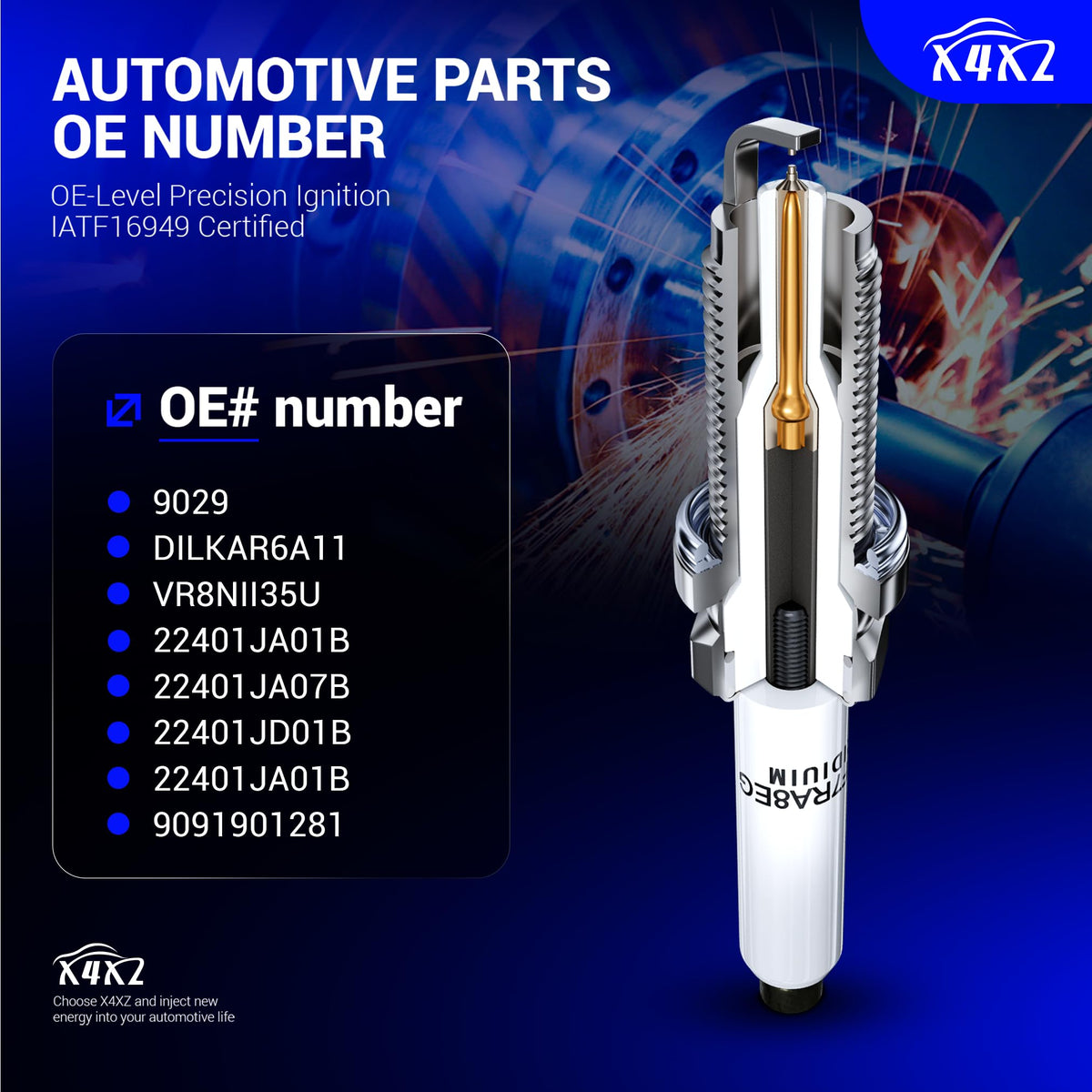 X4XZ spark plug installed in engine showing improved ignition