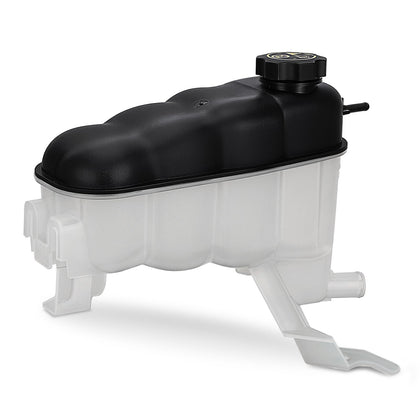 X4XZ coolant reservoir front view showing fit and benefit of OE-style replacement