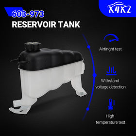 X4XZ coolant reservoir hose connection closeup for leak-free sealing benefit