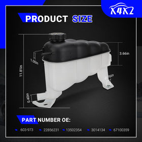 X4XZ coolant reservoir side mounting tabs ensuring correct alignment benefit