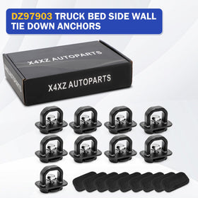 X4XZ truck bed lifestyle shot showing anchors used on a worksite pickup