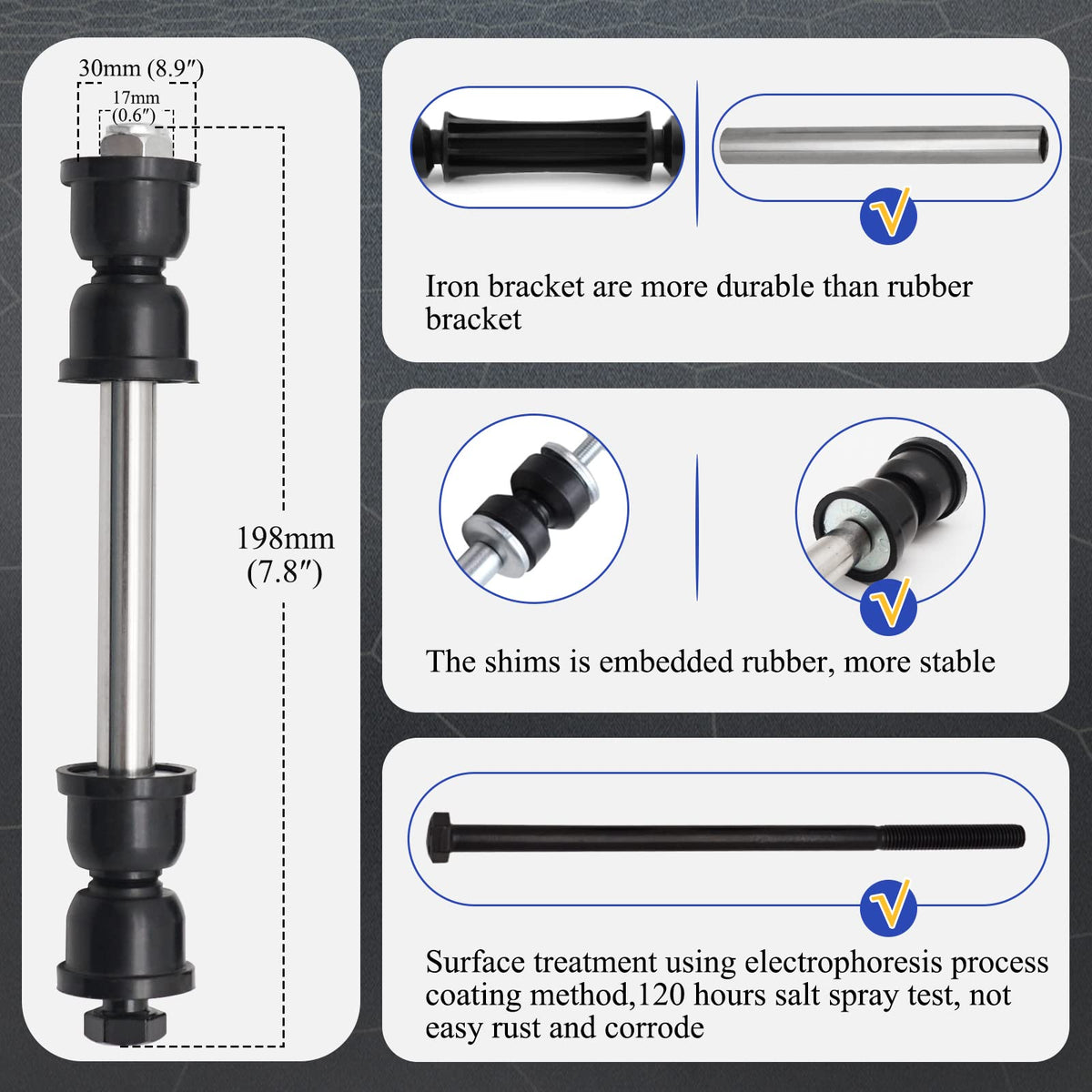 X4XZ iron bracket detail highlighting strength and stable suspension performance