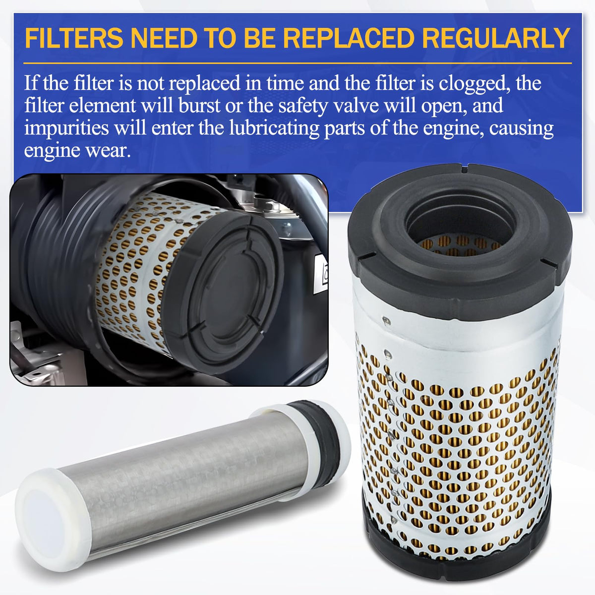 X4XZ filter pair side by side showing both outer and inner elements for complete protection