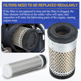 X4XZ filter pair side by side showing both outer and inner elements for complete protection