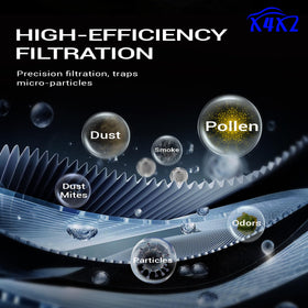 X4XZ side profile of filter showing pleats for increased surface area