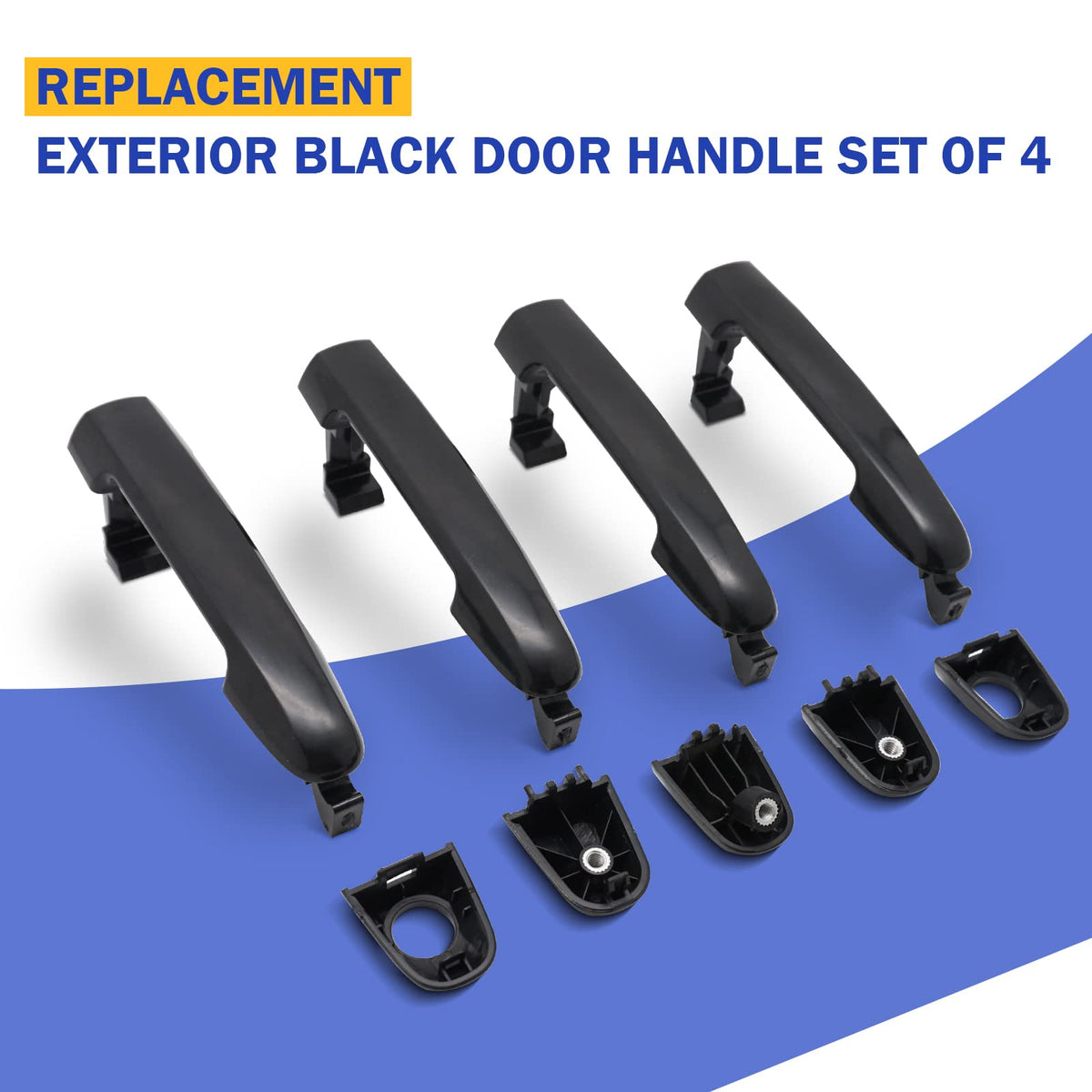 X4XZ four exterior handles laid out showing complete set replacement benefit