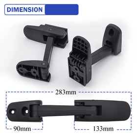 X4XZ hood latch beside ruler showing scale for fitment verification and easy replacement