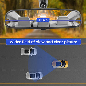 X4XZ installed interior mirror showing wide rear view while driving