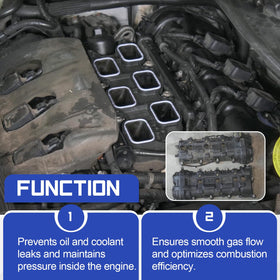 X4XZ intake gasket detail with elastomer coating for improved sealing