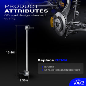 X4XZ product label with OE references K750124 K90349 51320S0XC01 for easy identification