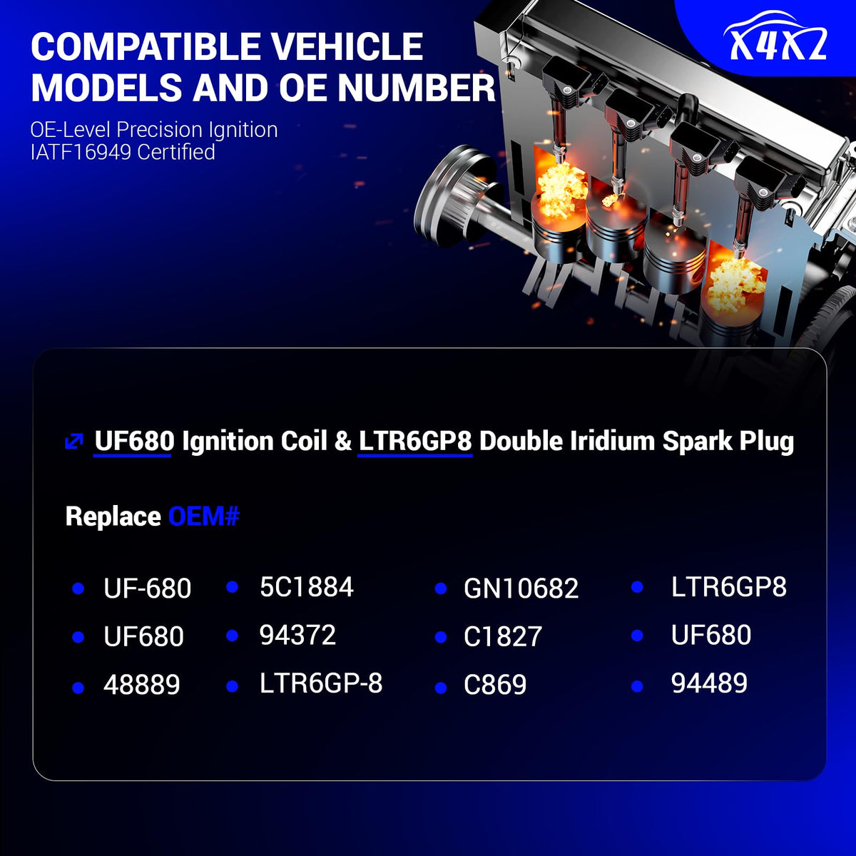 X4XZ full kit laid out showing four coils and four plugs for easy swap