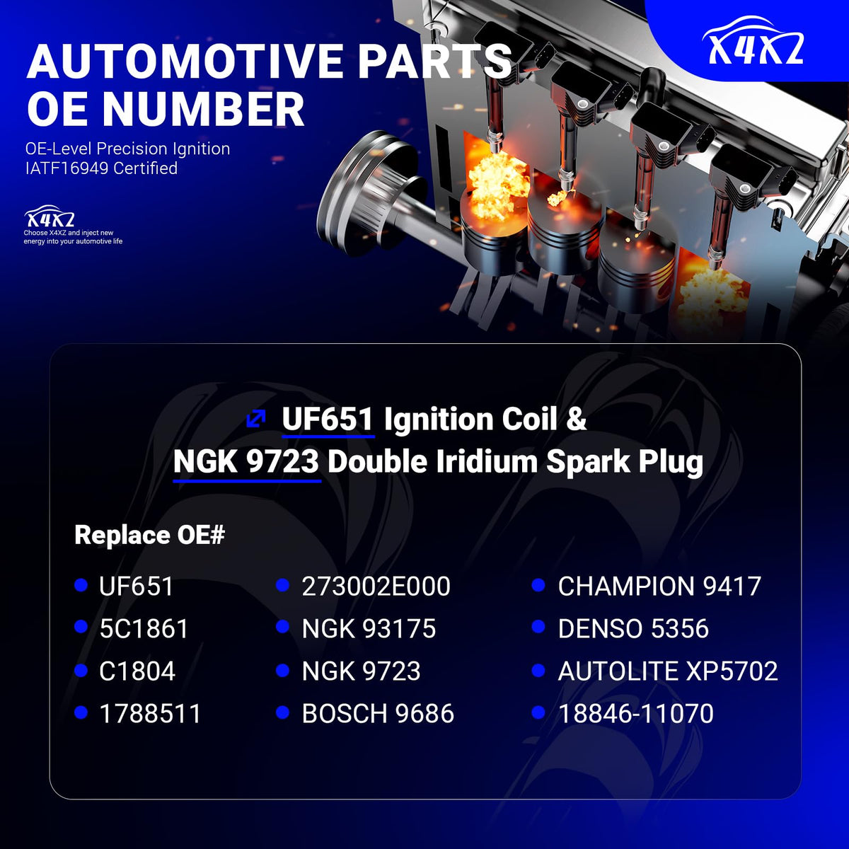 X4XZ product labels and part numbers clearly visible for fitment verification benefit