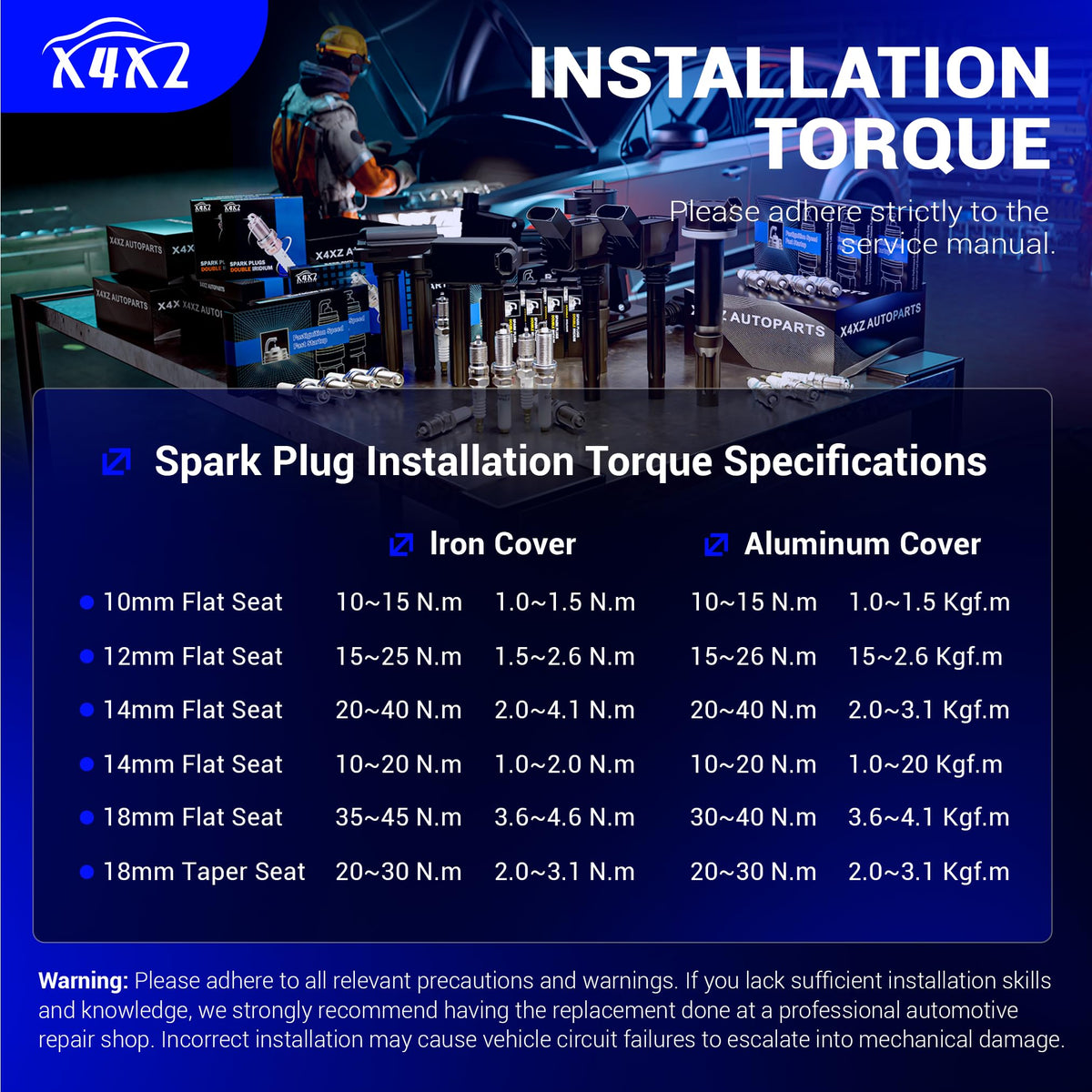 X4XZ spark plug in garage installation scene suggesting DIY install simplicity and satisfaction