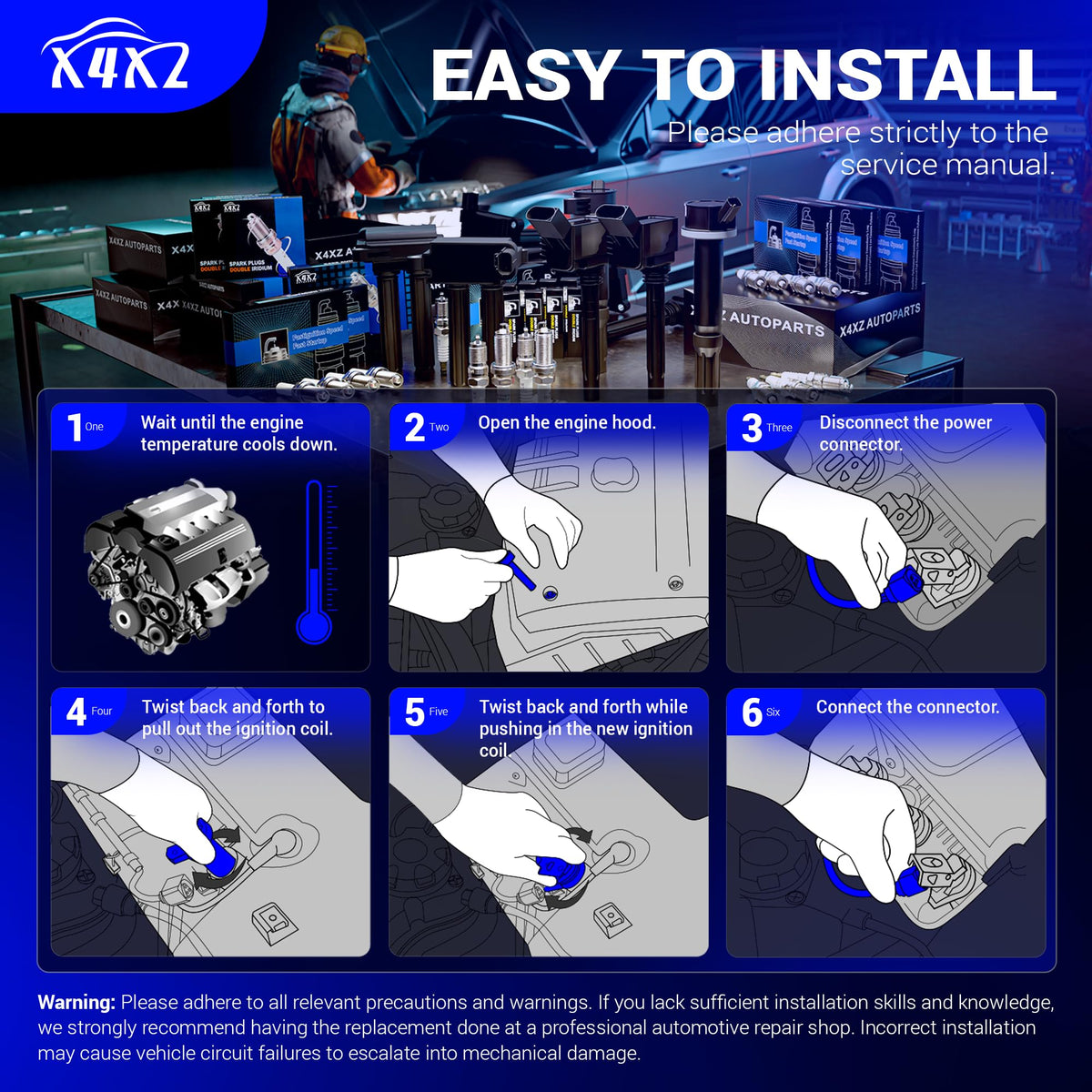 X4XZ kit on a garage workbench illustrating easy DIY replacement