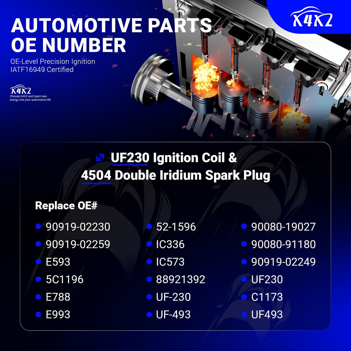 X4XZ packaged components top down showing all eight coils and plugs for completeness benefit