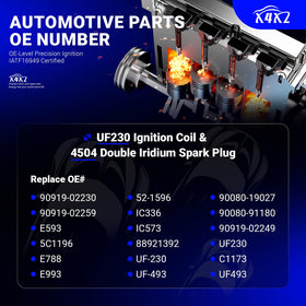 X4XZ packaged components top down showing all eight coils and plugs for completeness benefit