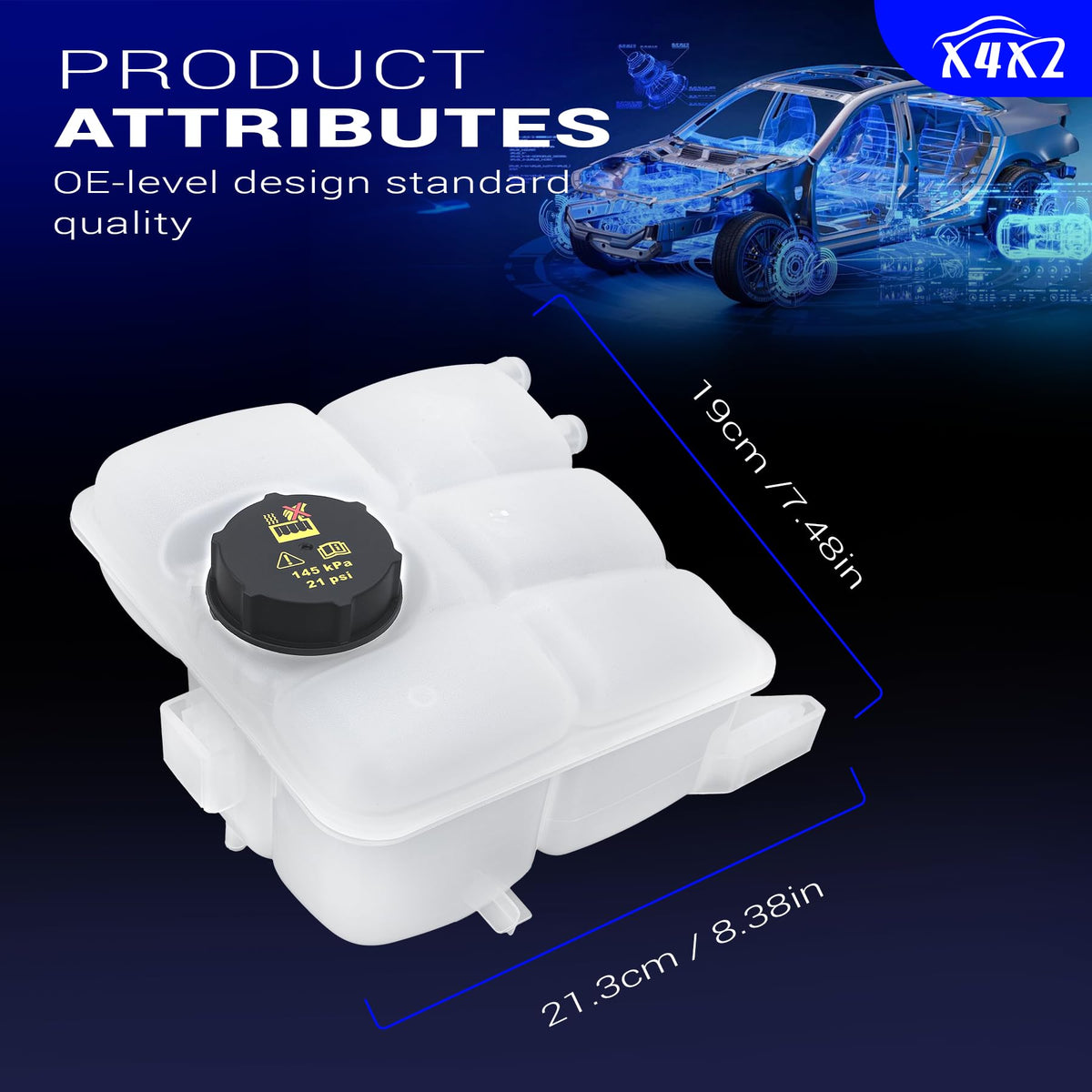 X4XZ retail packaging with surge cap included for ready-to-install advantage
