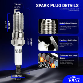 X4XZ six plugs lined up top view illustrating consistent construction and balanced performance