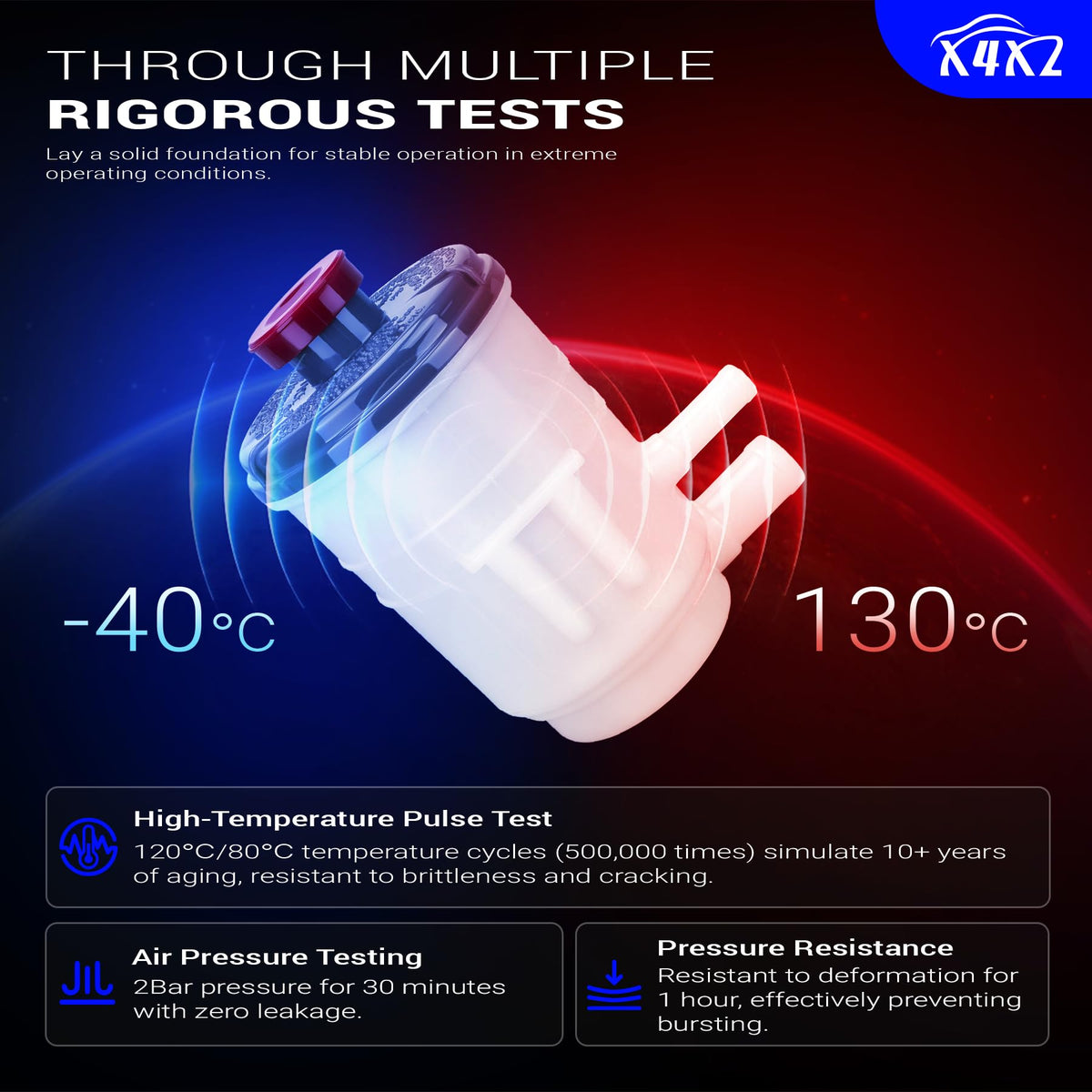 X4XZ suction hose connection demonstrating snug fit and reliable flow