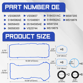 X4XZ gasket next to ruler showing scale for correct fit confirmation