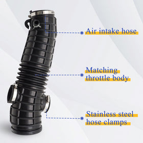 X4XZ intake hose held in hand illustrating scale and easy handling