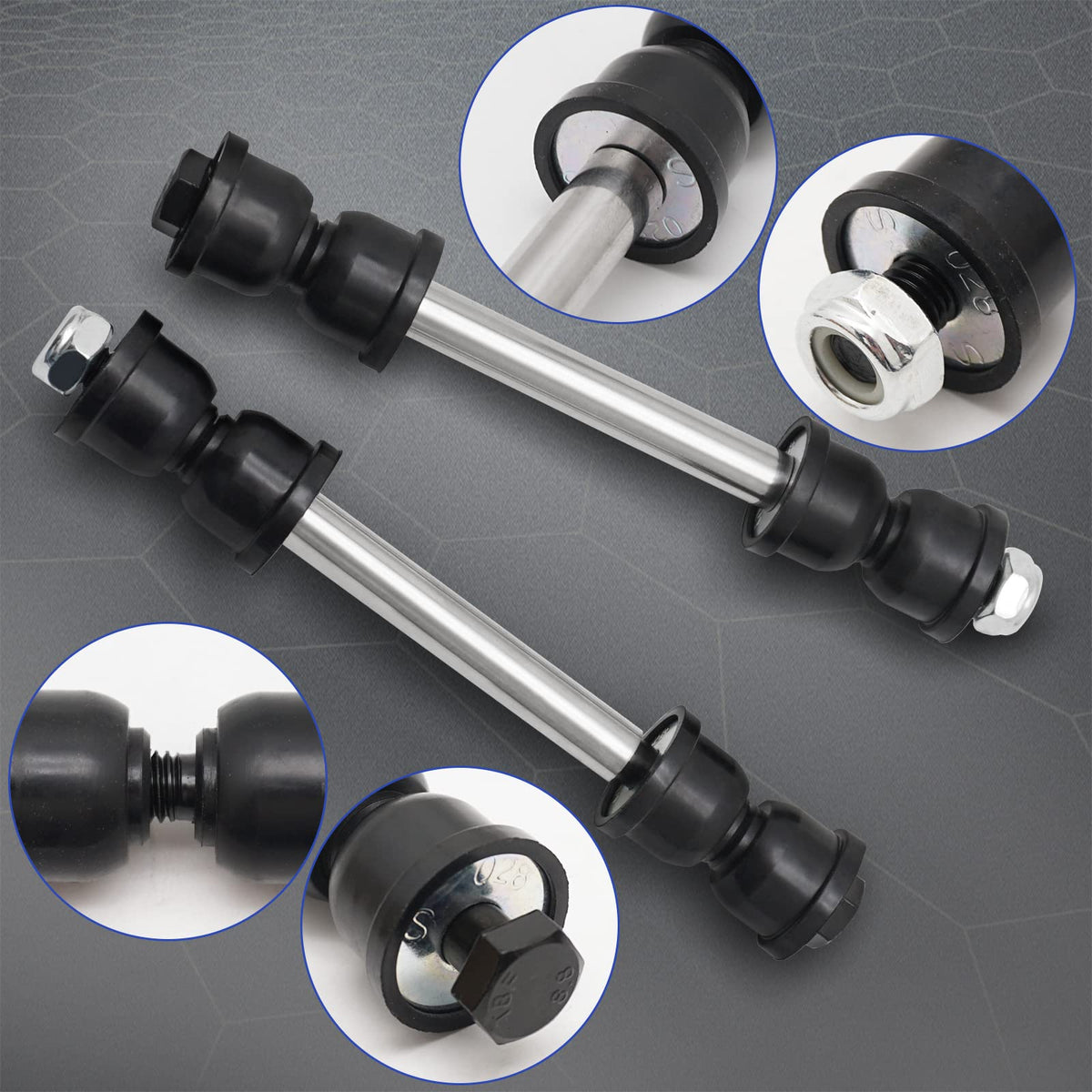 X4XZ end link next to ruler showing dimensions for correct fitment confirmation