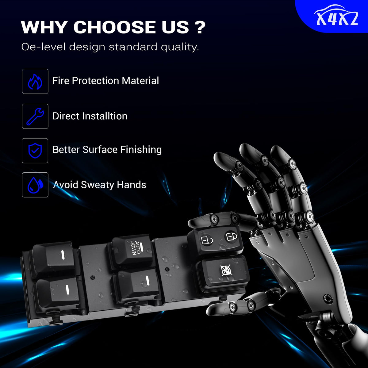 X4XZ installed in Kia Sportage driver door restoring full window control and convenience