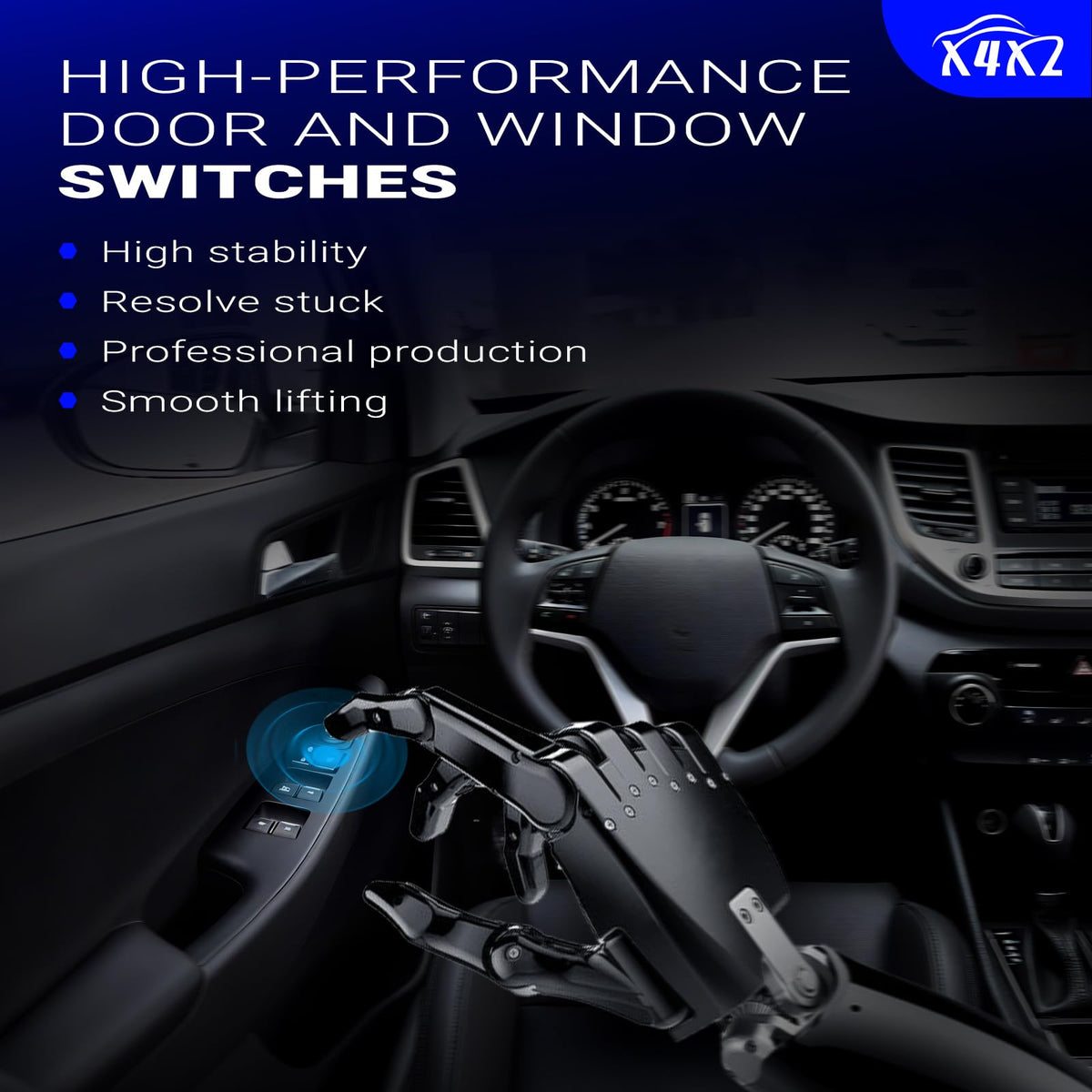 X4XZ switch side profile showing durable housing and exact fit