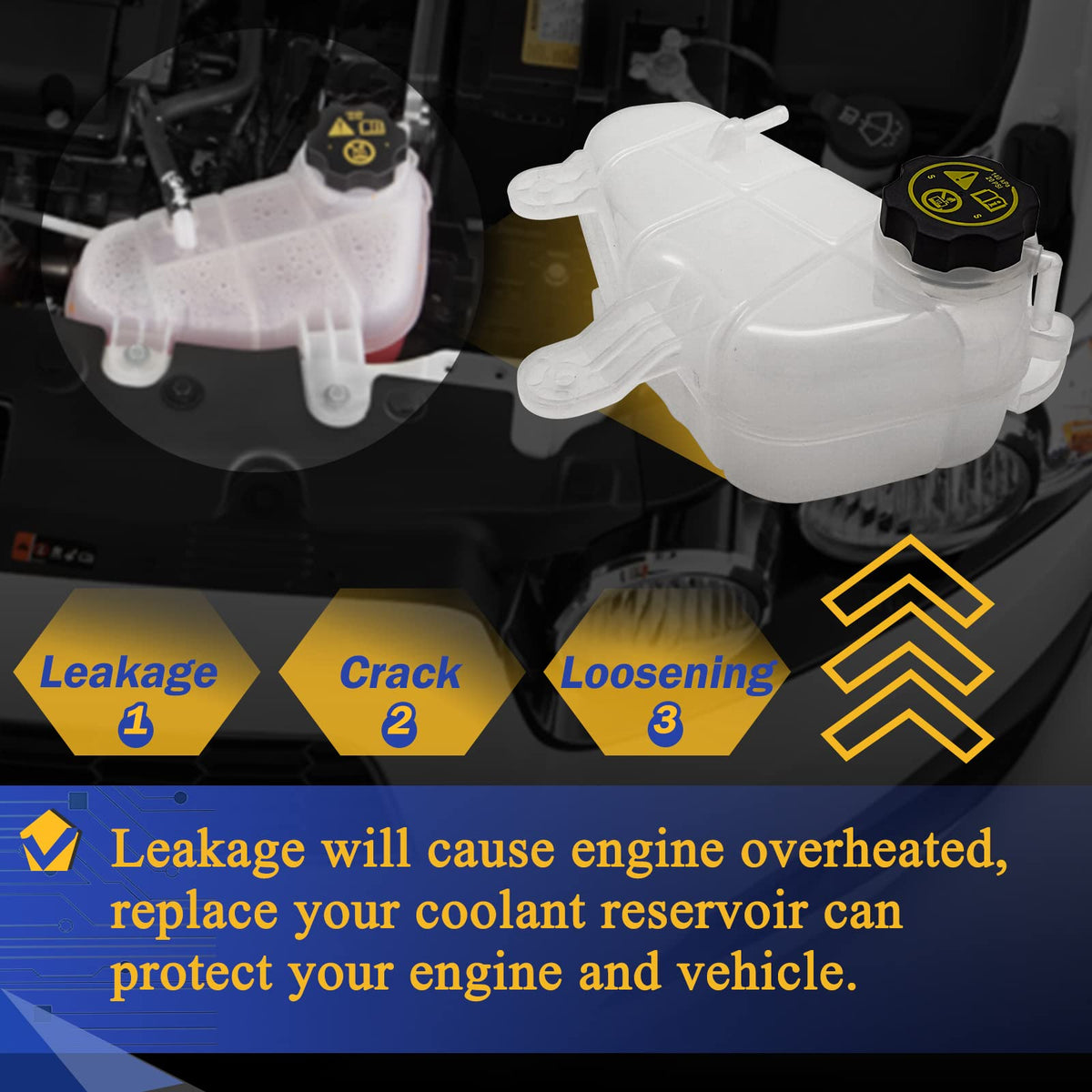 X4XZ translucent tank showing coolant level visibility without opening cap