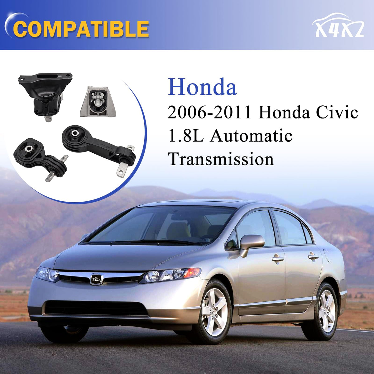 X4XZ transmission mount top view demonstrating stable drivetrain support