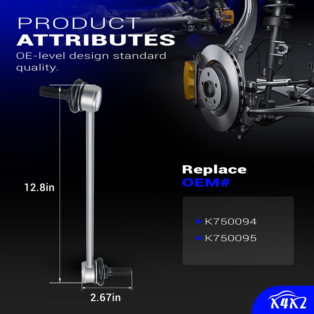 X4XZ zinc-nickel coating finish demonstrating corrosion protection for salt-exposed roads
