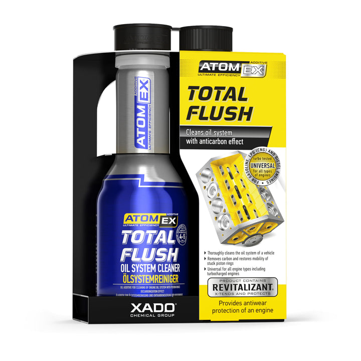XADO bottle front view showing label and clear product identity benefits