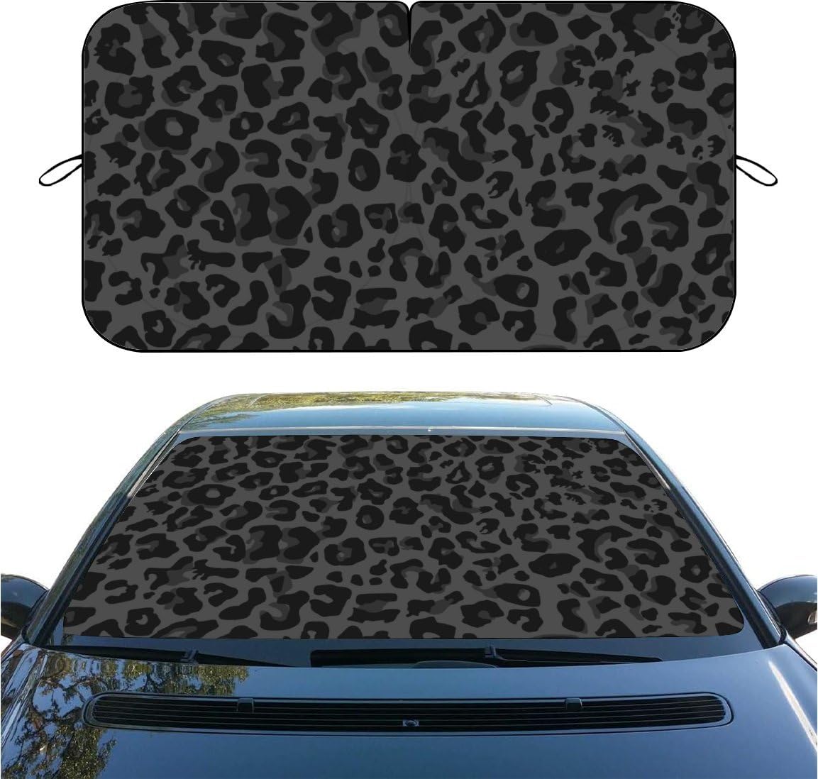 XAVOY front view of sunshade in packaging showing size and protection