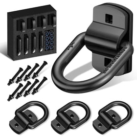 XaXmTee front view of 4-pack anchors showing durable finish and included parts