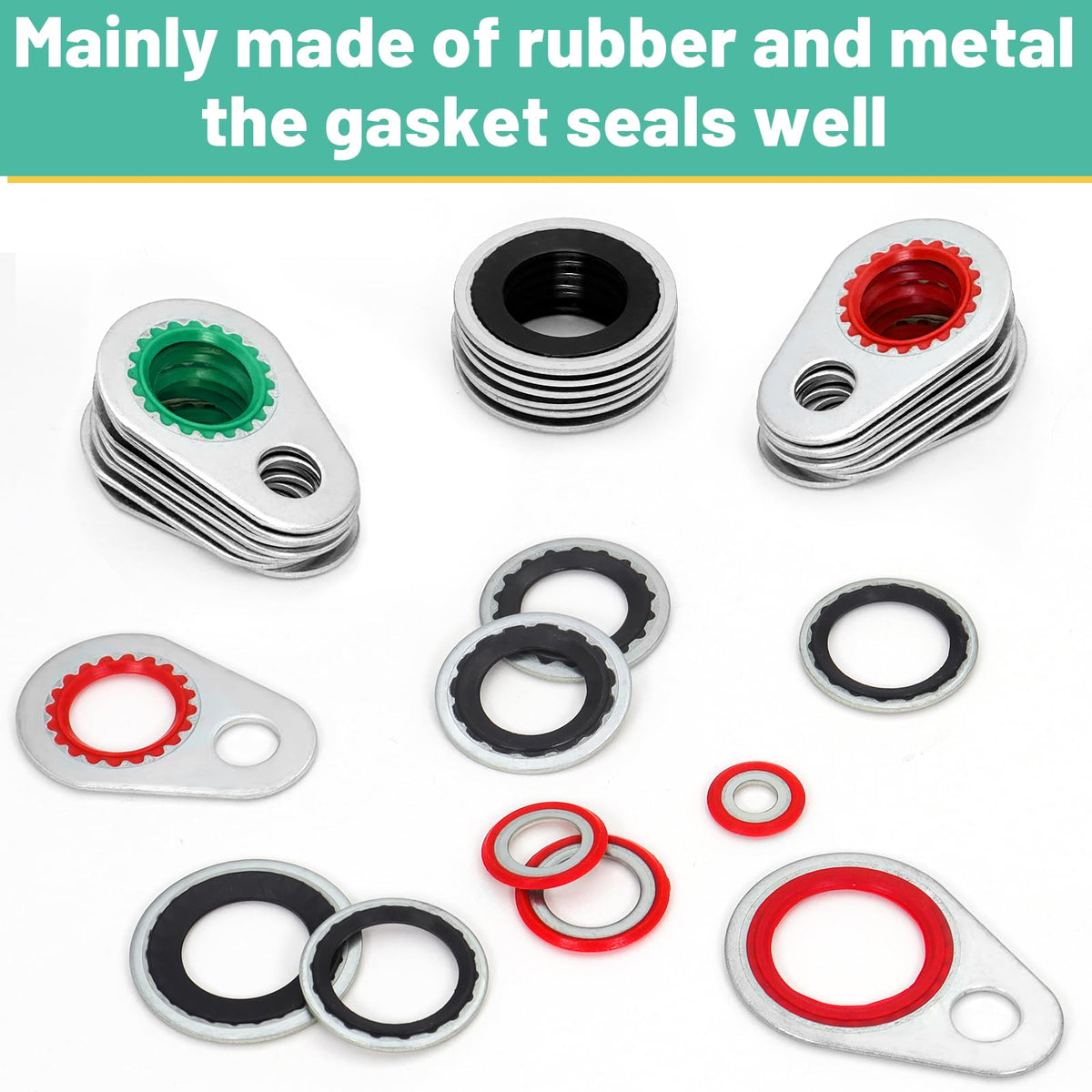 XBVV material texture showing metal core and rubber sealing face for durability