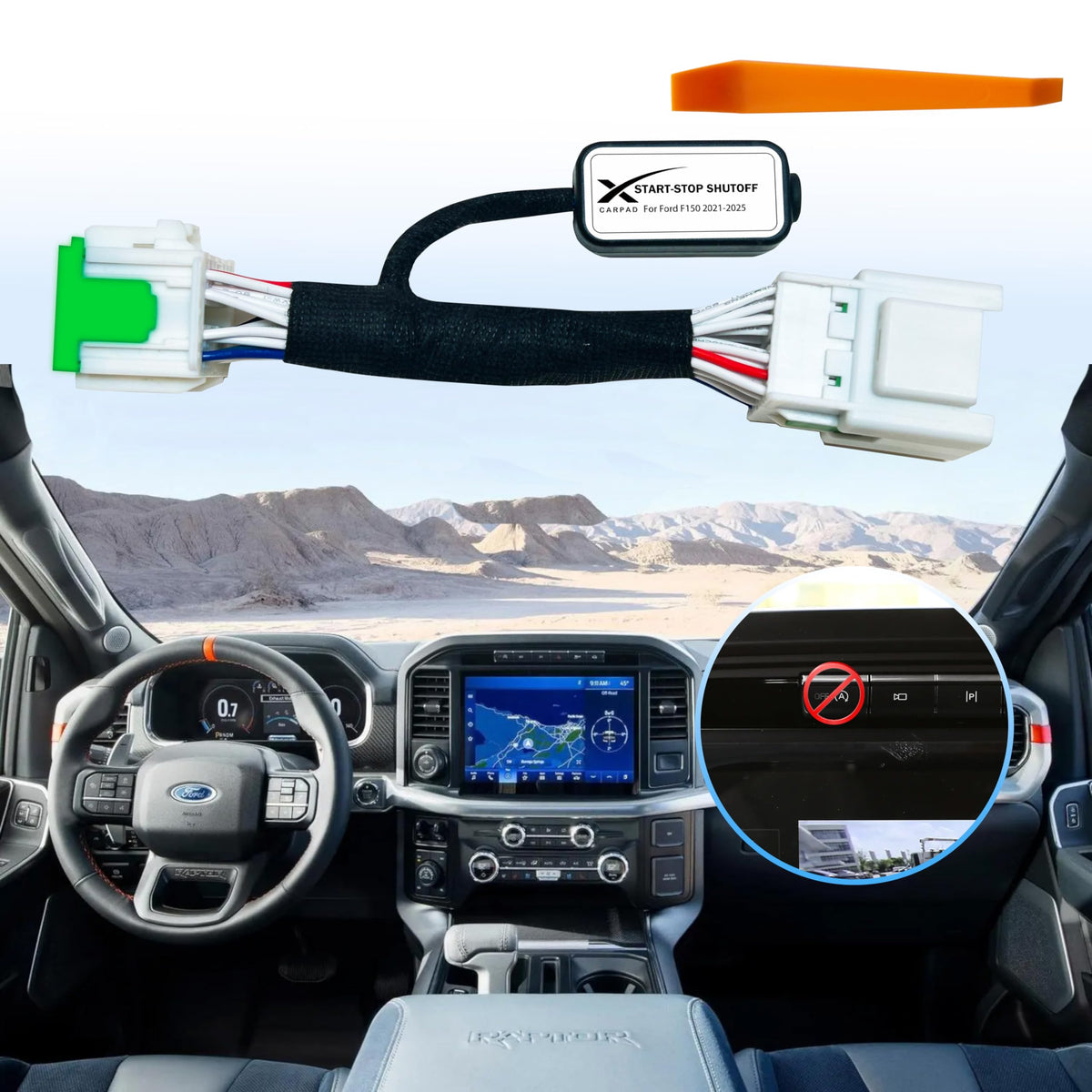 xcarpad installed behind glove box in Ford F150 for hidden clean installation