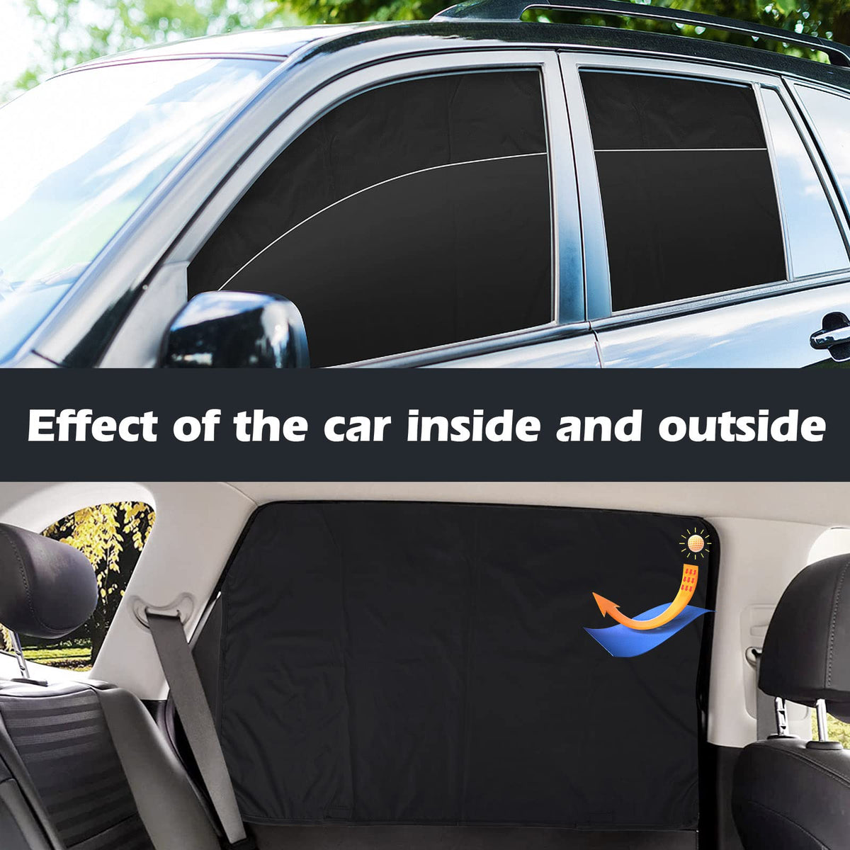 XCBYT in-car camping scene creating dark, restful interior benefit