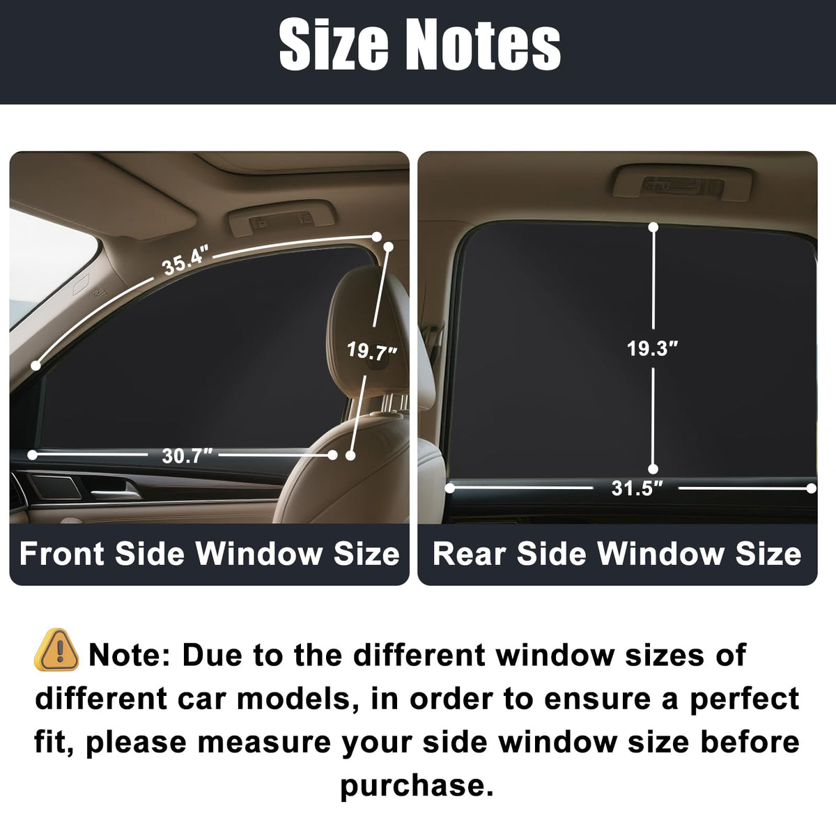 XCBYT installed on rear side window reducing glare and heat benefit